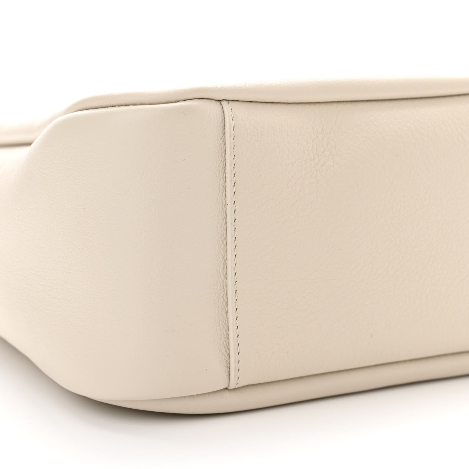 Saint Laurent Smooth Calfskin Small Le 5 A 7 Soft Hobo Blanc Vintage 9 of 10