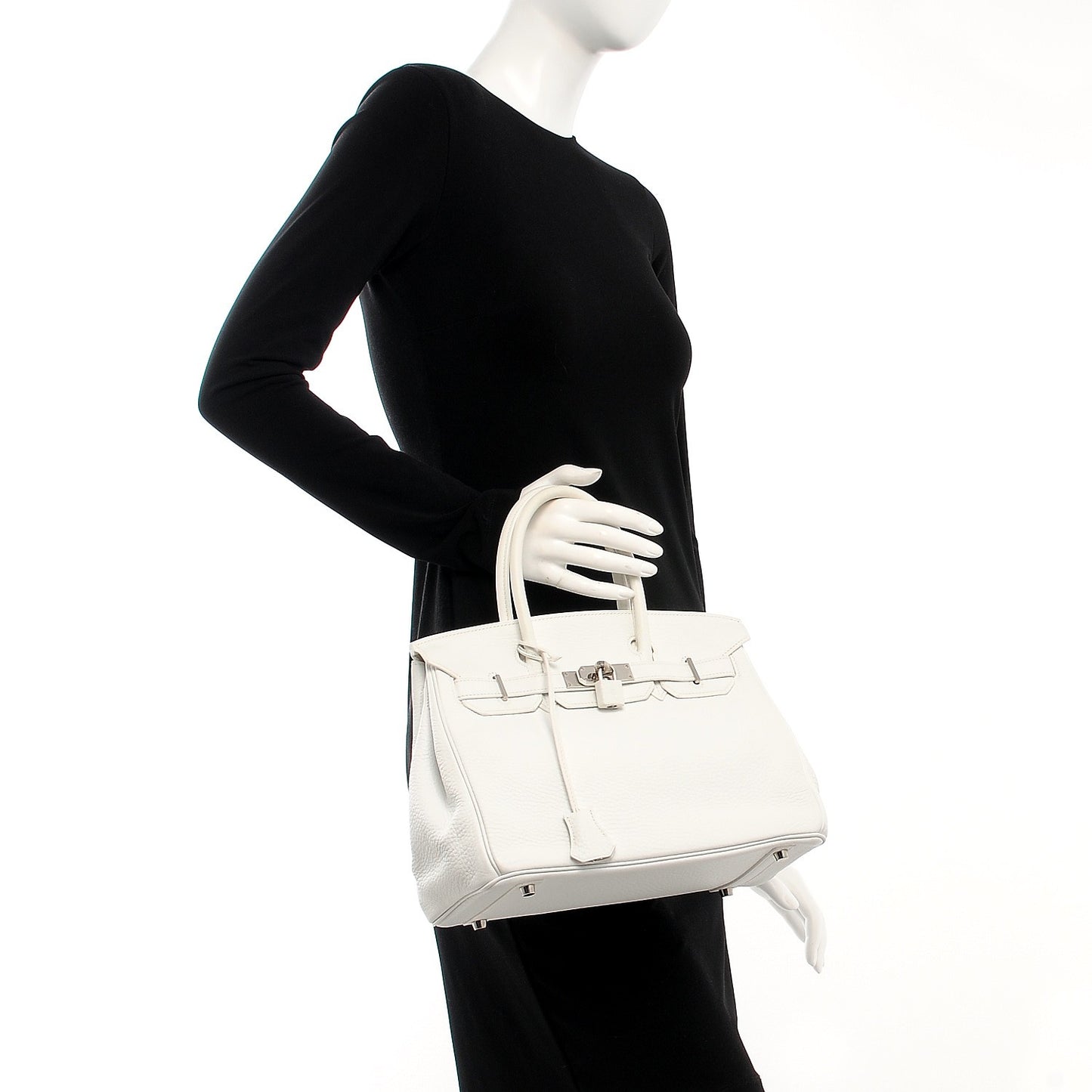 Taurillon Clemence Birkin 30 White