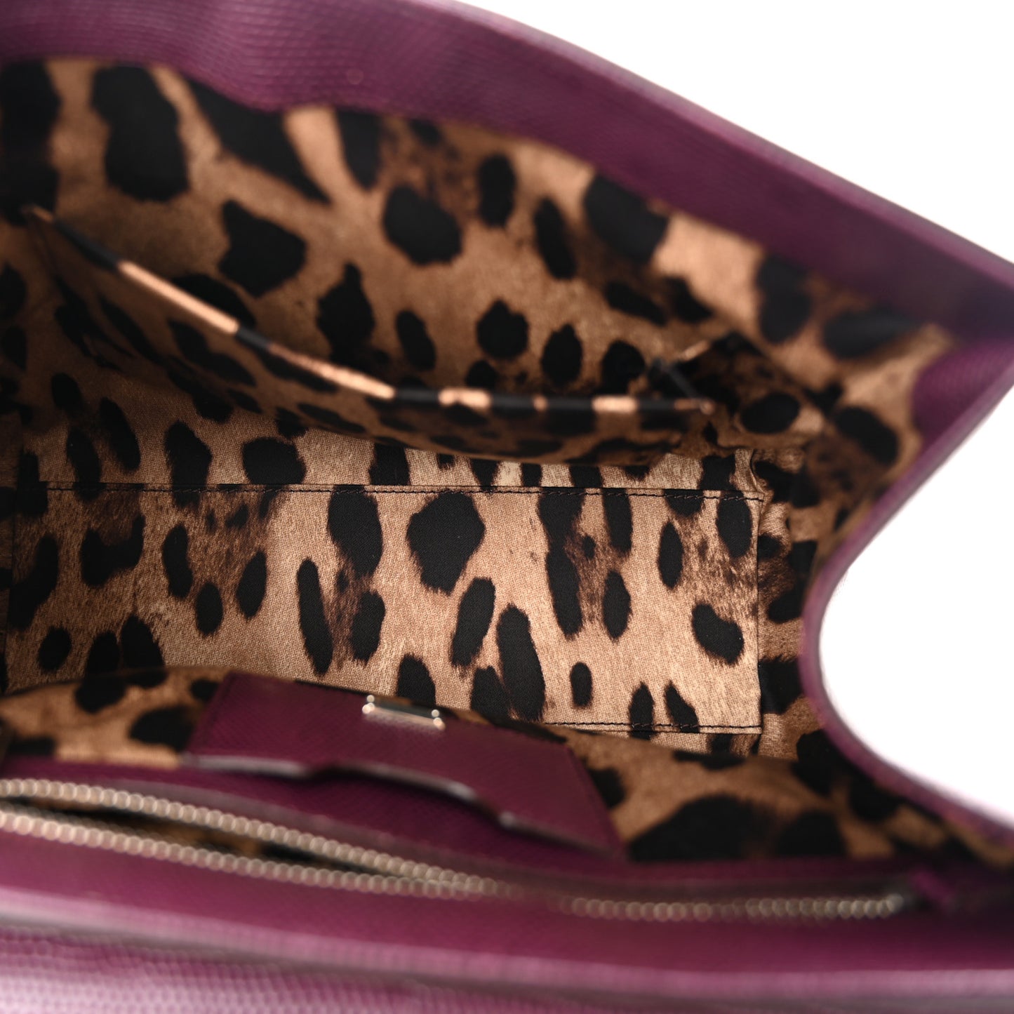 Lizard Calfskin Embossed Medium Monica Top Handle Bag Purple