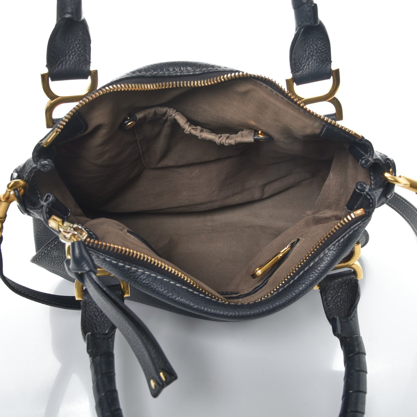 Calfskin Medium Marcie Satchel Black