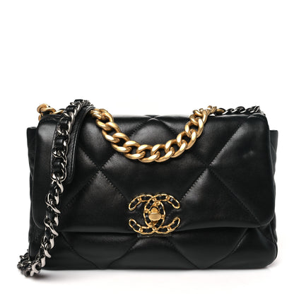 Chanel Lambskin Quilted Medium Chanel 19 Flap Black 1 of 10