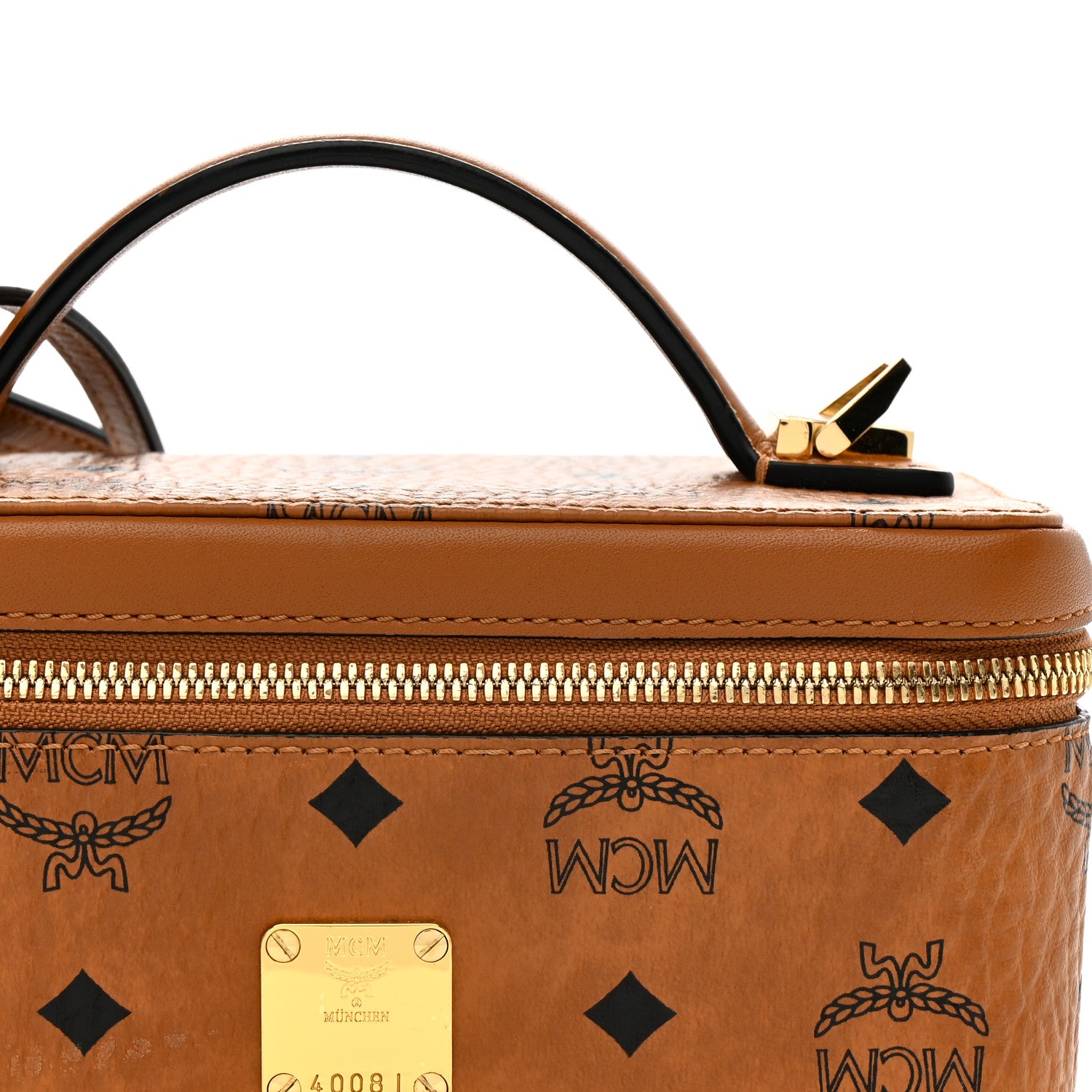 MCM Visetos Rockstar Vanity Case Cognac 7 of 10