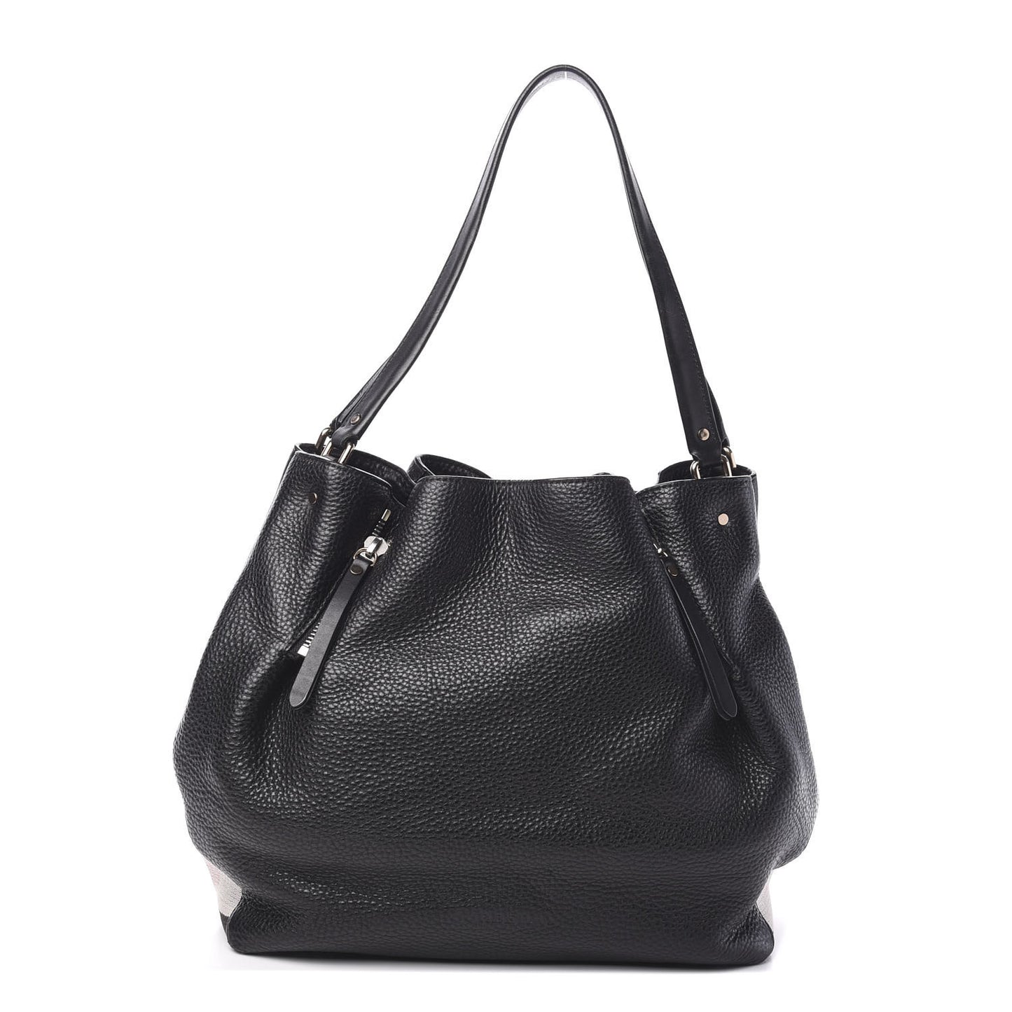 Grainy Calfskin House Check Medium Maidstone Black