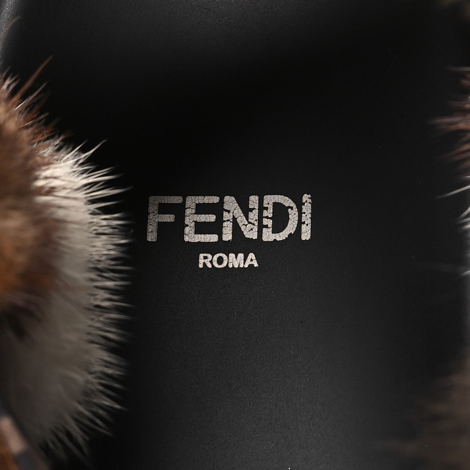 Fendi Mink Fur FF Fendi Feel Sandals 35 Mogano Brown Perla Tobacco Black 8 of 9