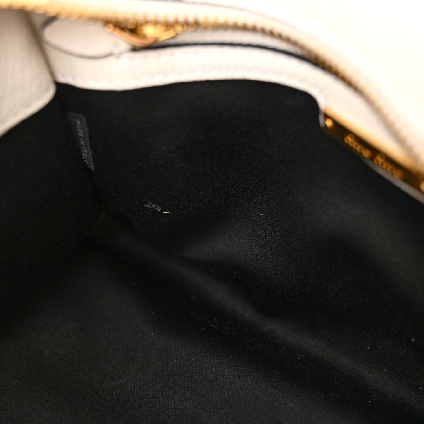 Goatskin Madras Fiocco Small Bow Top Handle Tote White