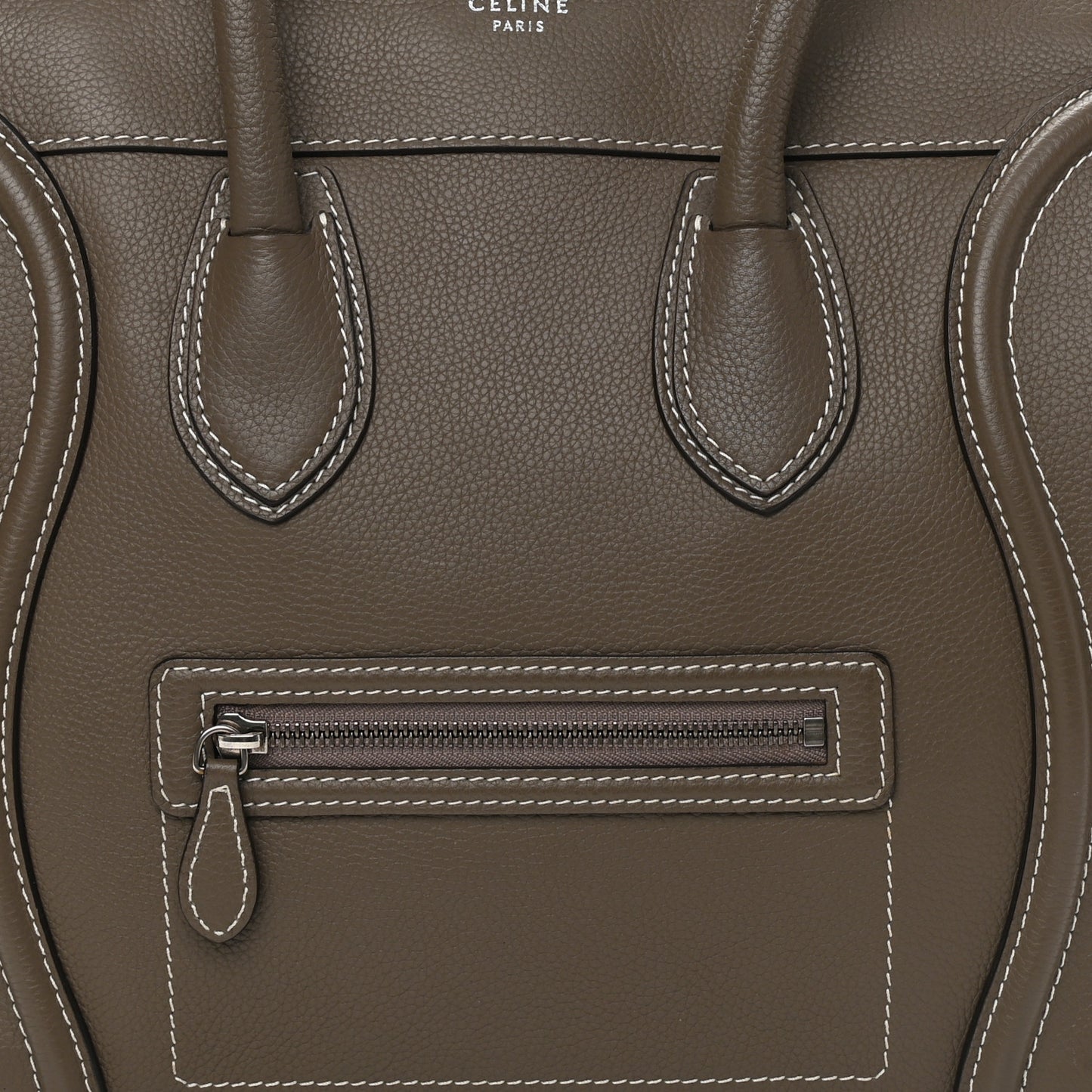 Drummed Calfskin Mini Luggage Souris