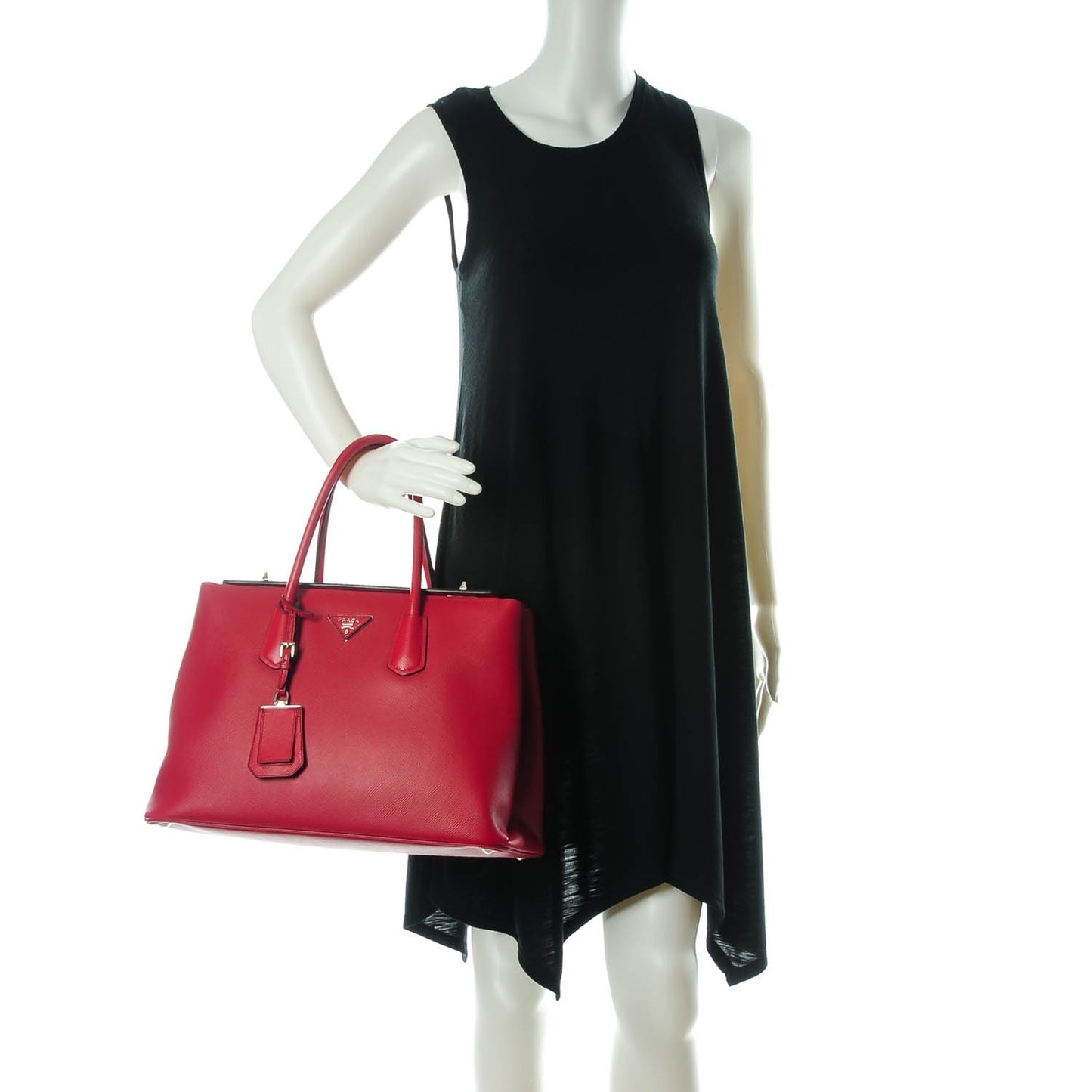 Saffiano Cuir Twin Tote Fuoco