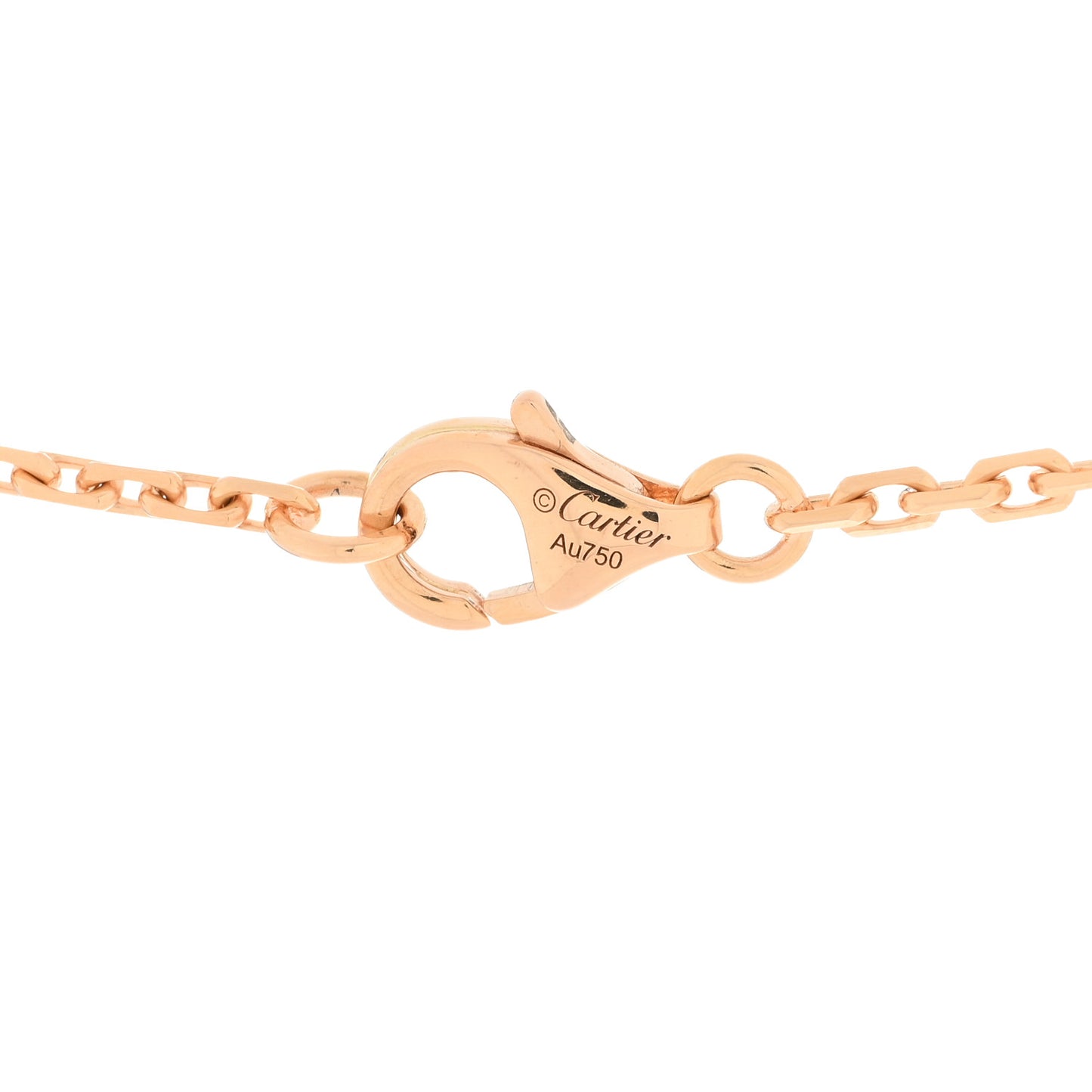18K Pink Gold Diamond Interlocking LOVE Necklace