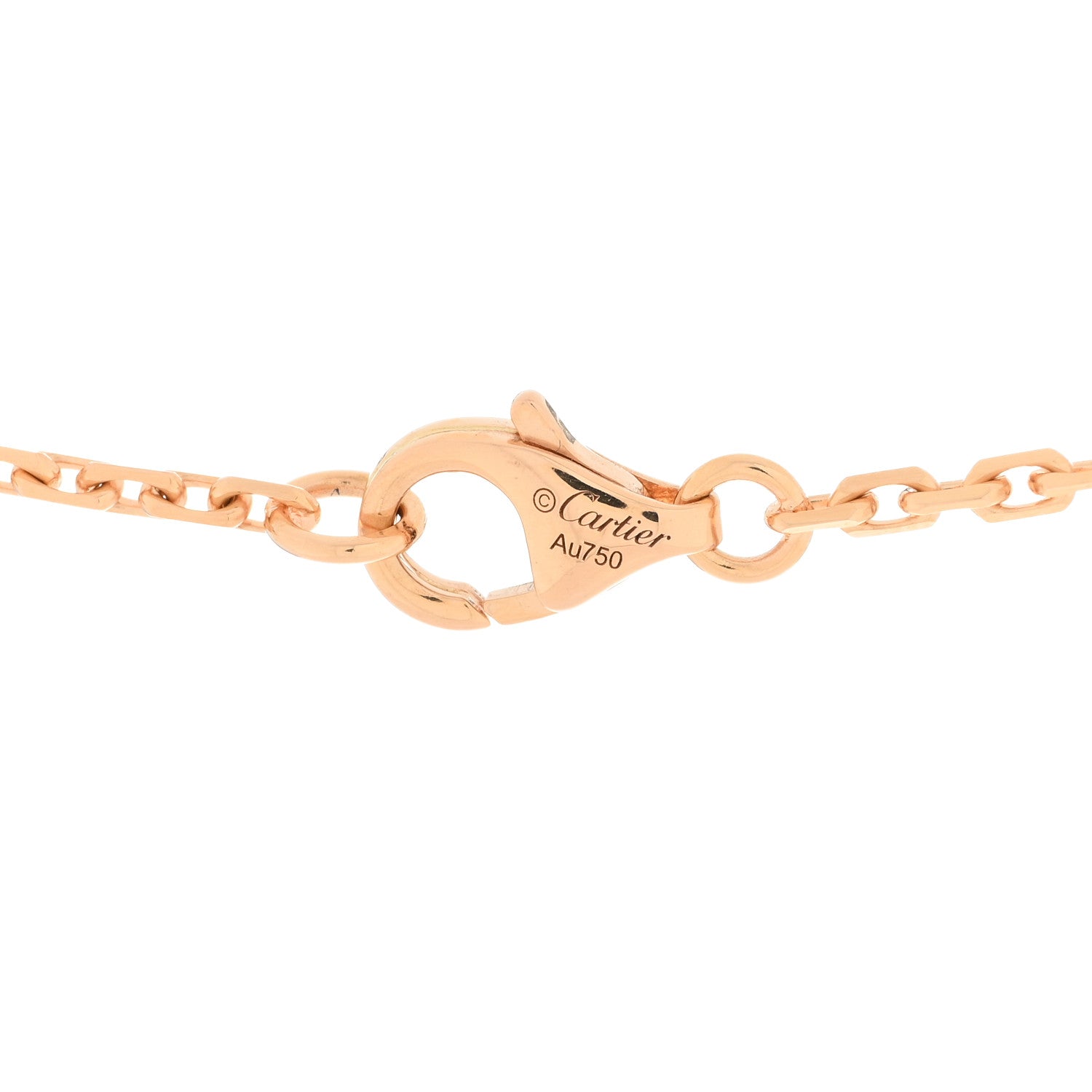 Cartier 18K Pink Gold Diamond Interlocking LOVE Necklace 3 of 3