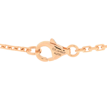 Cartier 18K Pink Gold Diamond Interlocking LOVE Necklace 3 of 3