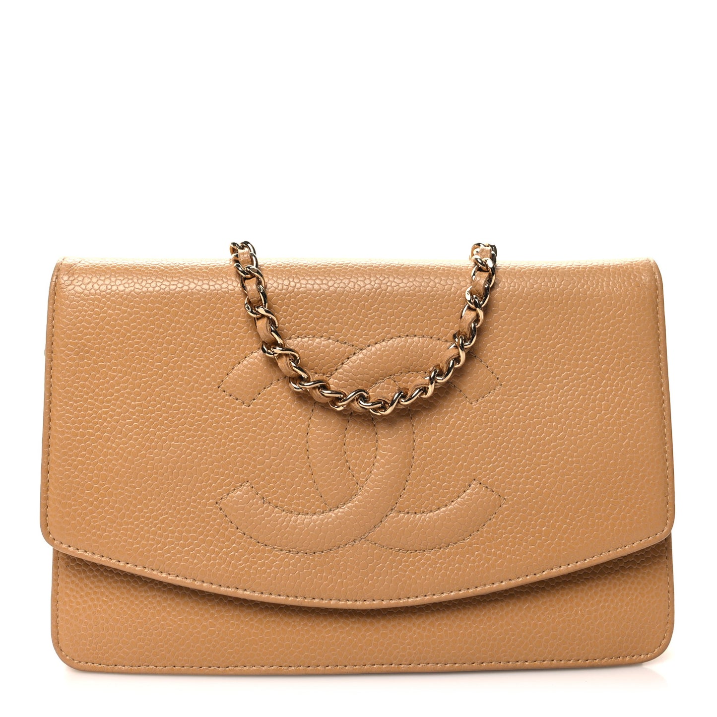 Caviar Timeless CC Wallet on Chain WOC Beige