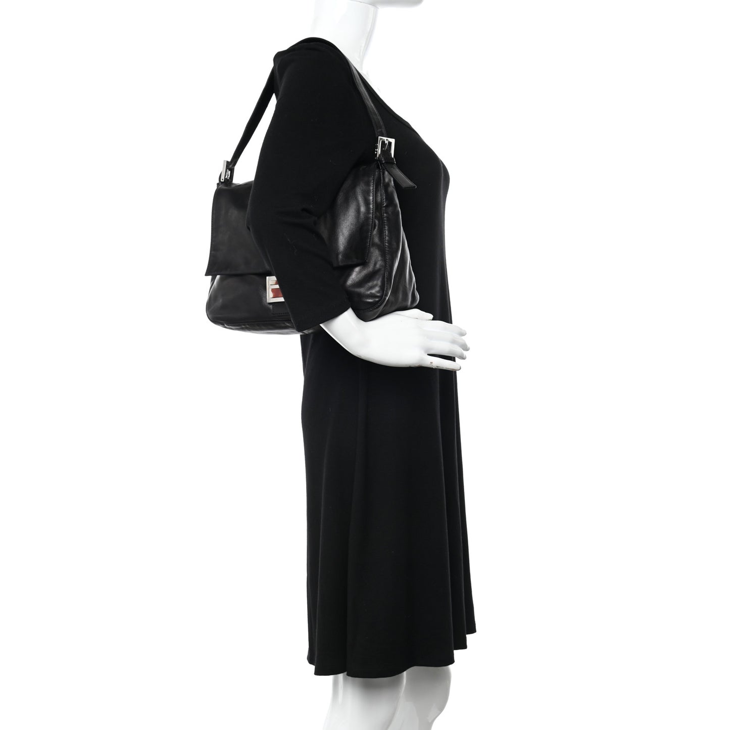 Lambskin Mama Baguette Black