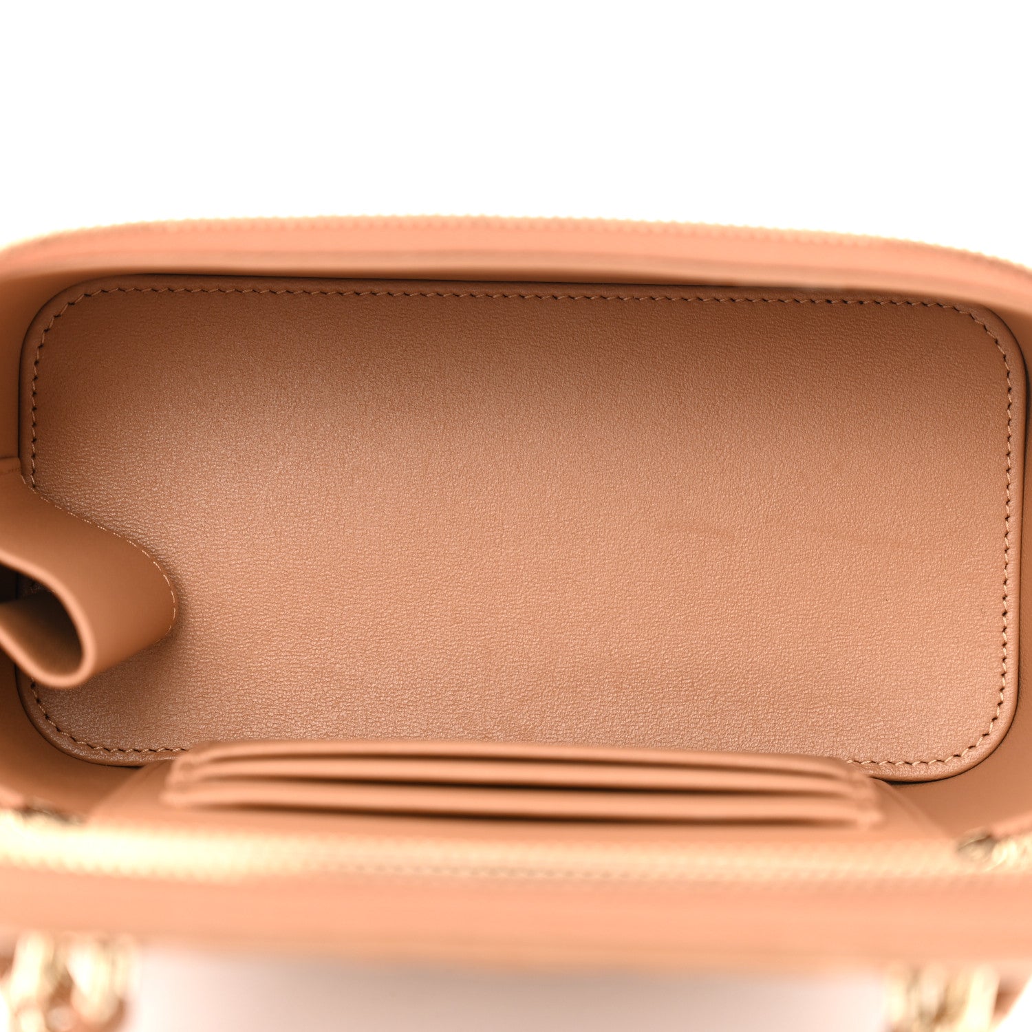 Chanel Lambskin Quilted Small Top Handle Vanity Case With Chain Beige 5 of 11
