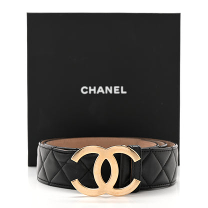 Chanel Lambskin Quilted CC Belt 85 34 Black 9 of 9