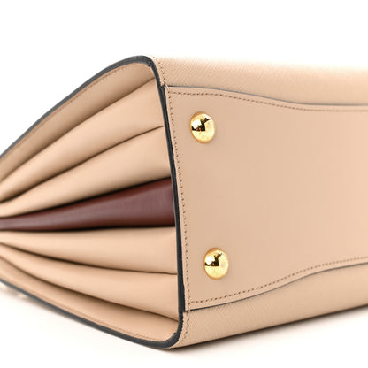 Prada Saffiano City Calfskin Bibliothèque Top Handle Cammeo Granato 9 of 10