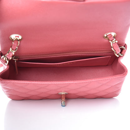 Chanel Iridescent Caviar Quilted Mini Rectangular Flap Pink 5 of 9