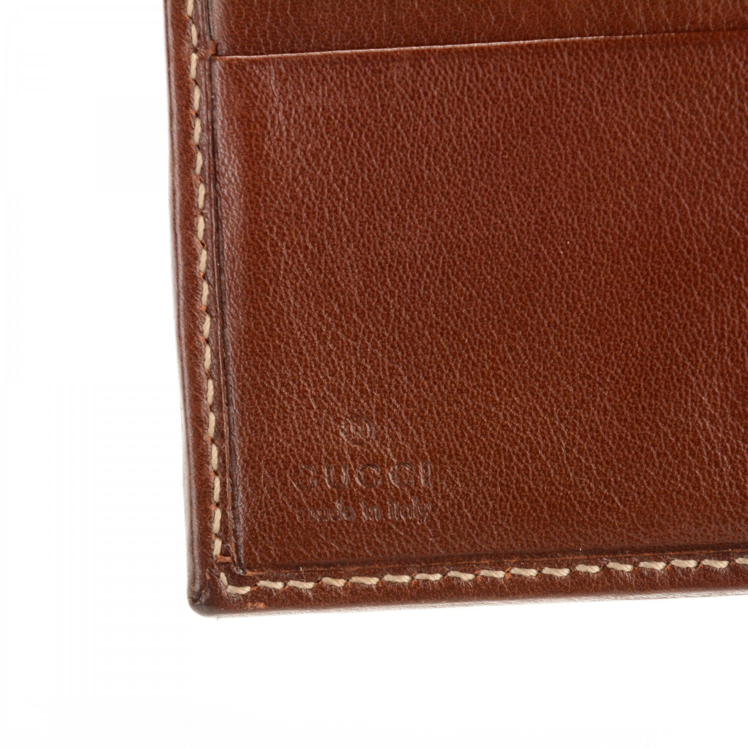 Gucci Calfskin Web Hasler French Flap Wallet Brown 6 of 7