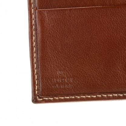 Gucci Calfskin Web Hasler French Flap Wallet Brown 6 of 7