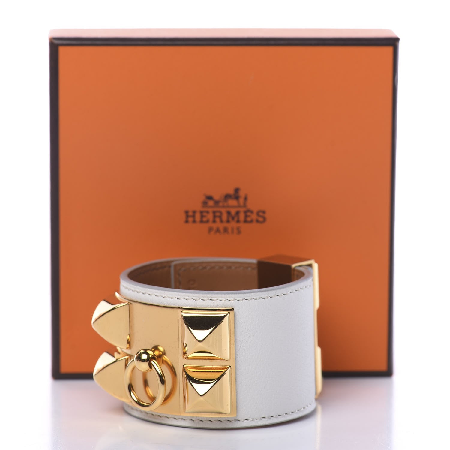 Hermes Swift Collier de Chien CDC Bracelet T2 White 5 of 5