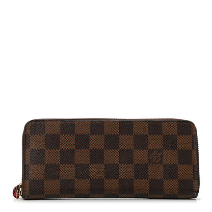 Louis Vuitton Damier Ebene Clemence Wallet Cherry 1 of 6