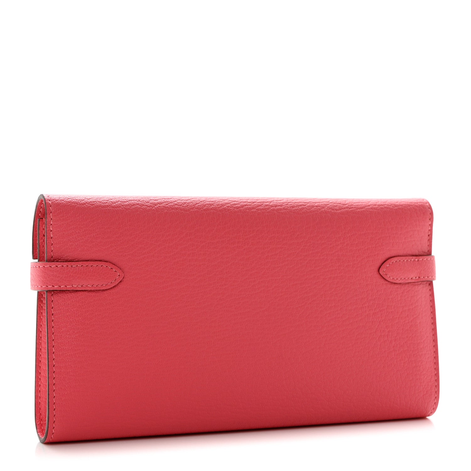 Hermes Chevre Mysore Kelly Longue Wallet Rose Azalee 3 of 8