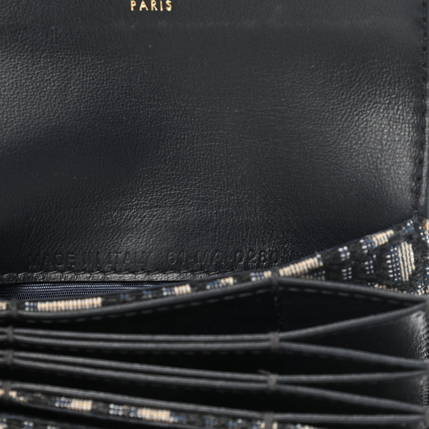 Oblique Saddle Card Holder Blue