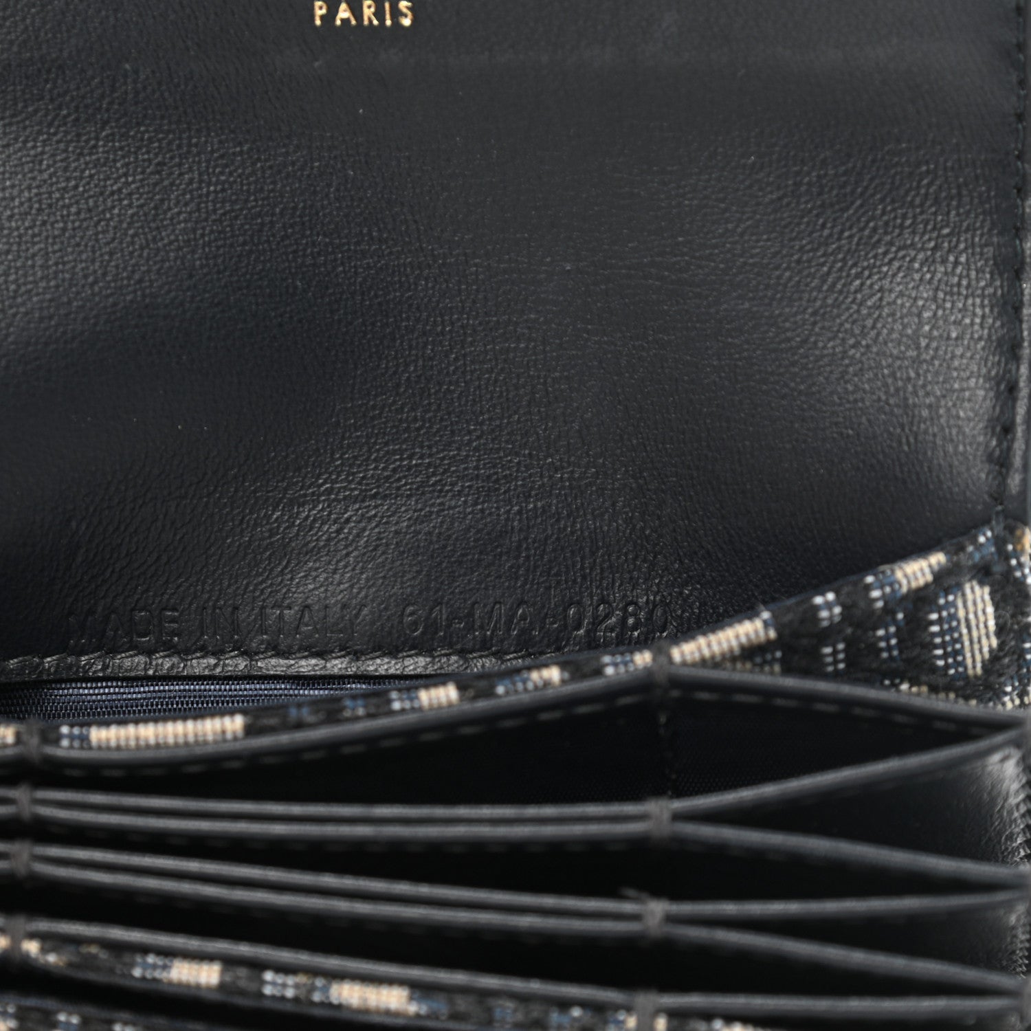 Christian Dior Oblique Saddle Card Holder Blue 7 of 7