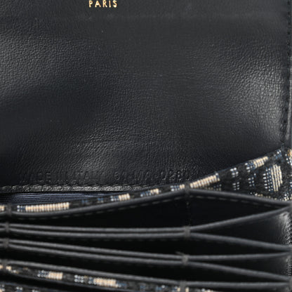 Christian Dior Oblique Saddle Card Holder Blue 7 of 7
