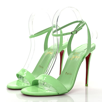Christian Louboutin Patent Loubigirl 100 Sandals 38 Tropique 3 of 7
