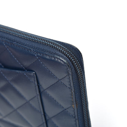 Chanel Calfskin Cambon Zip Around Organizer Wallet Navy 13 of 17