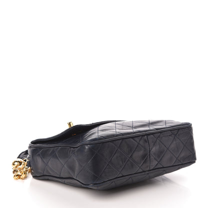Chanel Lambskin Quilted Flap Tassel Camera Case Navy 4 of 9