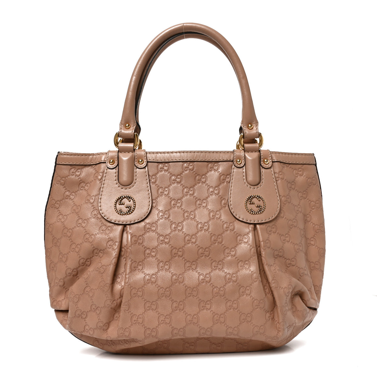 Gucci Guccissima Medium Scarlett Stud Tote Dusty Rose 1 of 10