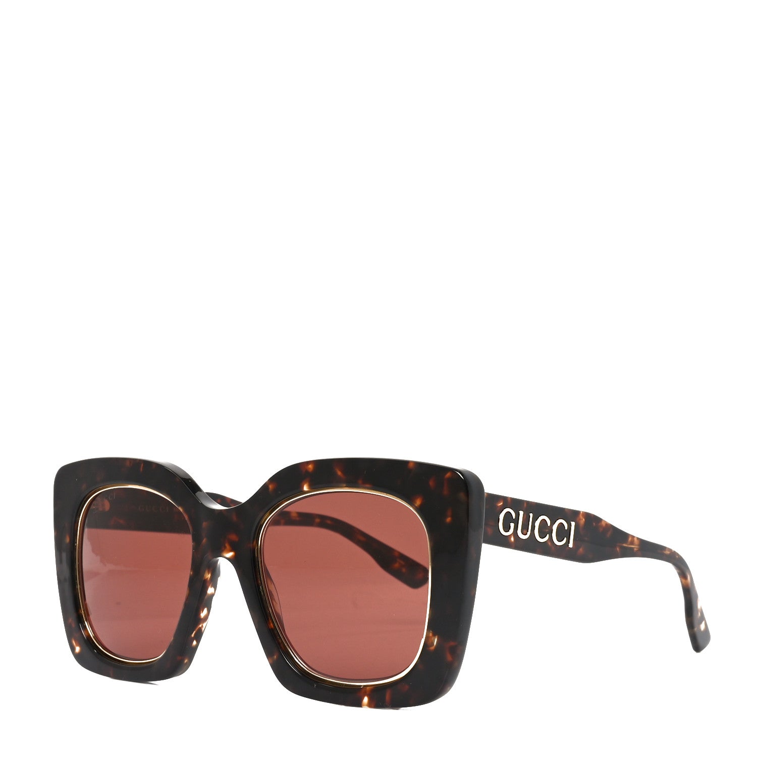 Gucci Acetate Oversize Sunglasses GG1151S  Havana Brown 1 of 7