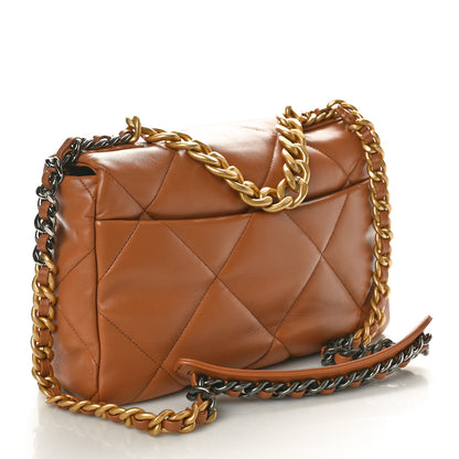 Chanel Lambskin Quilted Large Chanel 19 Flap Brown 3 of 10