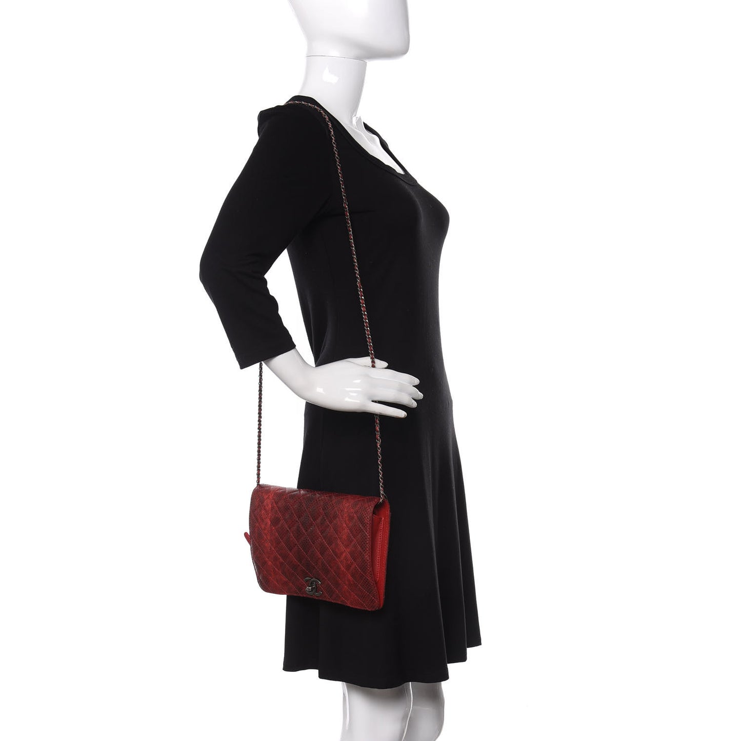 Karung Quilted Clutch Flap Red