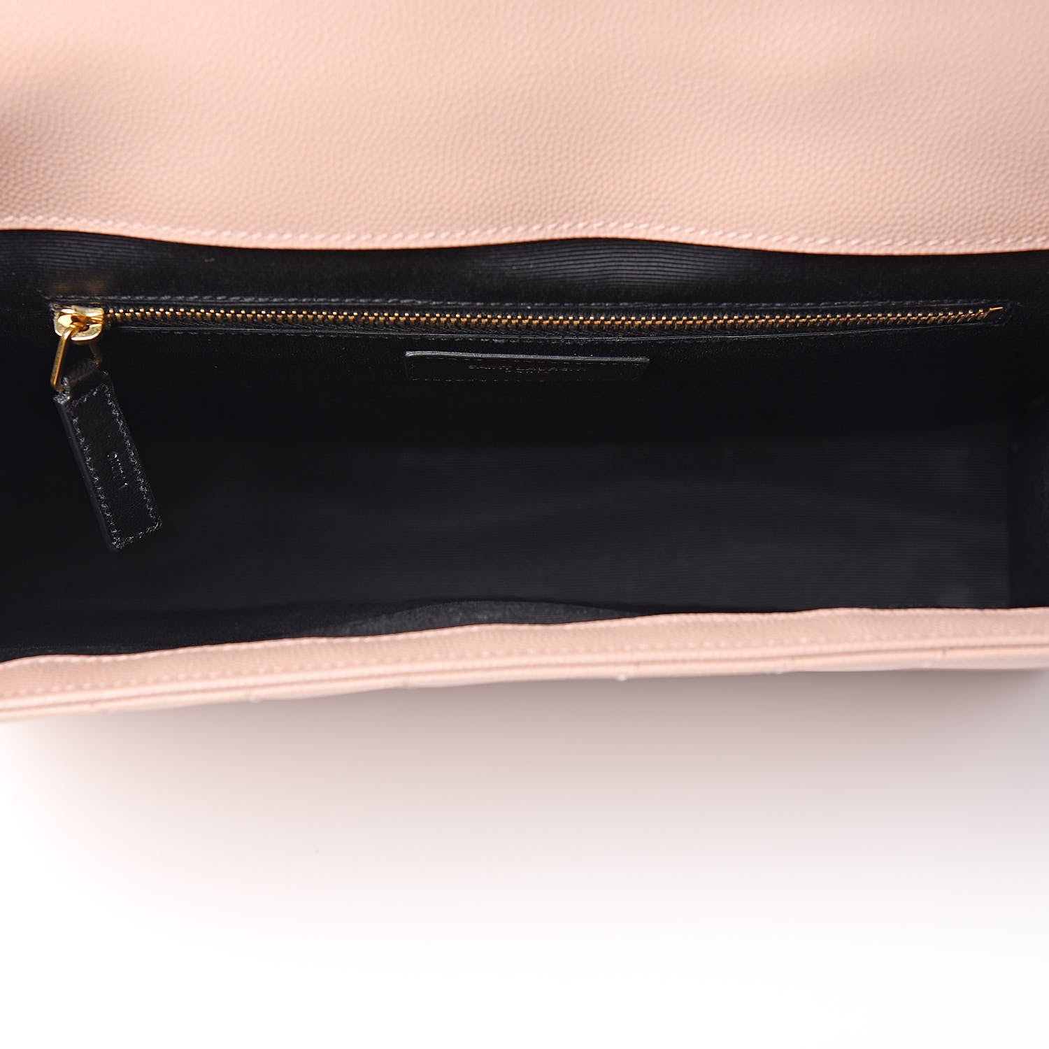 Saint Laurent Grain De Poudre Matelasse Chevron Large Monogram Satchel Pale Pink 5 of 11
