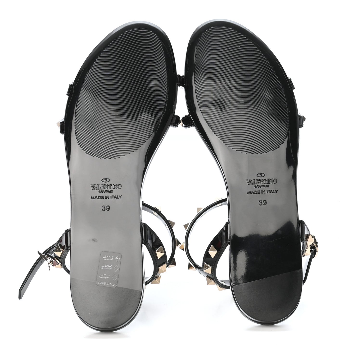 PVC Jelly Rockstud Caged Sandals 39 Black