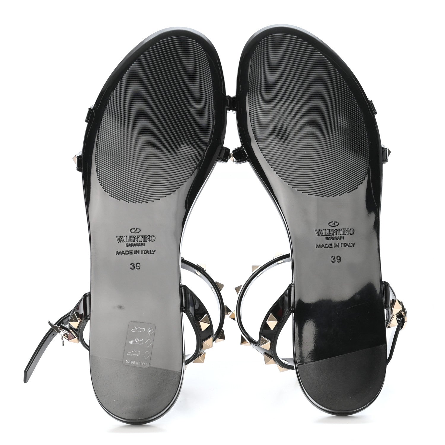 Valentino Garavani PVC Jelly Rockstud Caged Sandals 39 Black 5 of 8