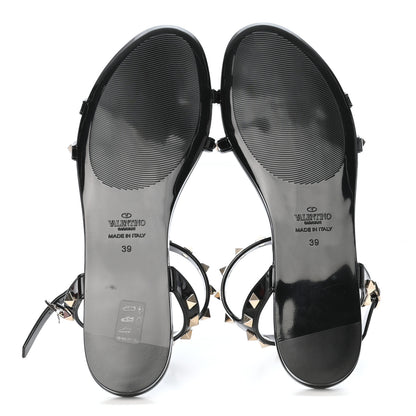 Valentino Garavani PVC Jelly Rockstud Caged Sandals 39 Black 5 of 8