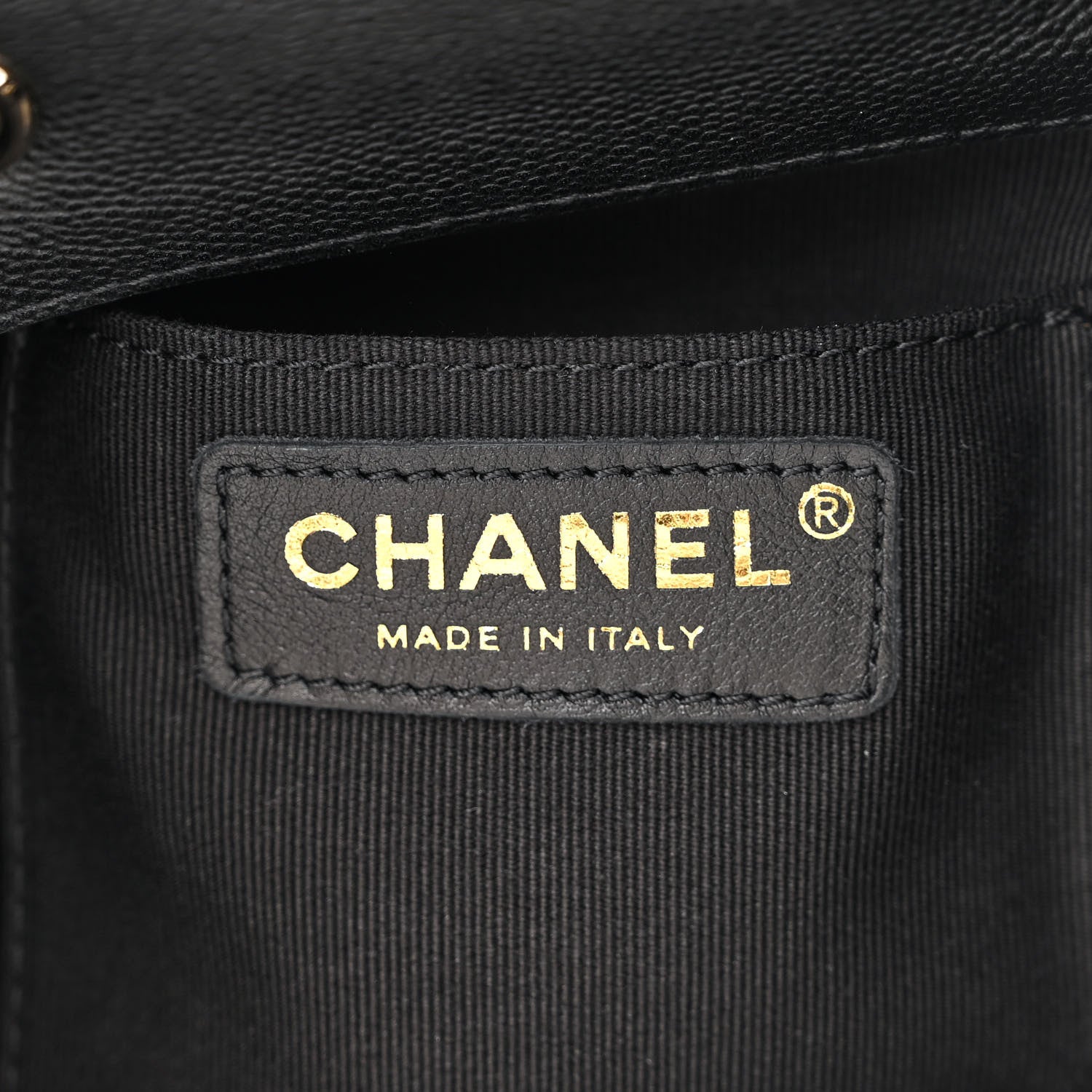 Chanel Shiny Caviar Quilted Small Pockets Drawstring Backpack Black 6 of 11