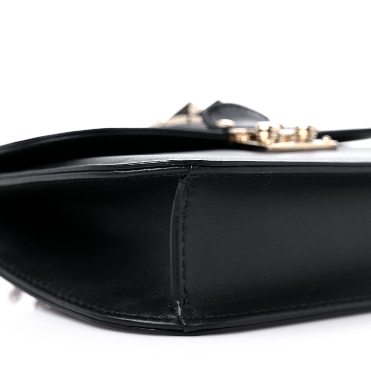 Valentino Garavani Vitello Small Glam Lock Rockstud Flap Black 7 of 9