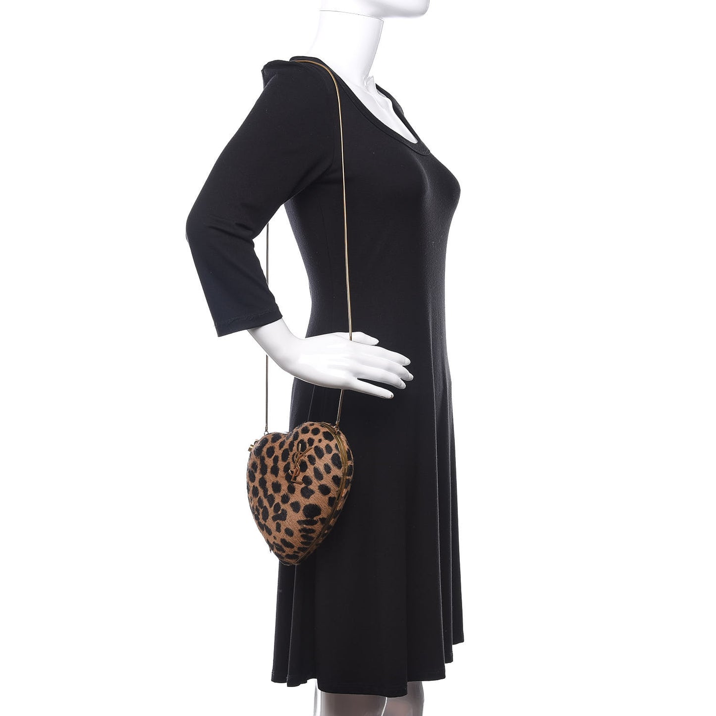 Pony Hair Leopard Love Box Bag Black