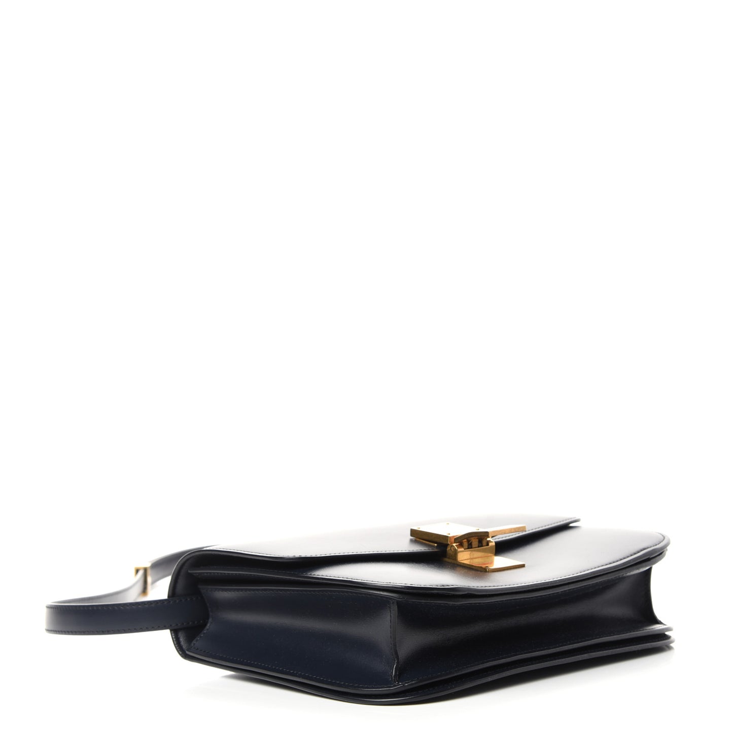 Box Calfskin Medium Classic Box Flap Bag Navy