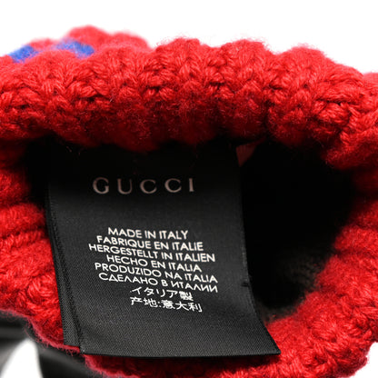 Gucci Nappa Cashmere Web Gloves S Dark Brown 4 of 4