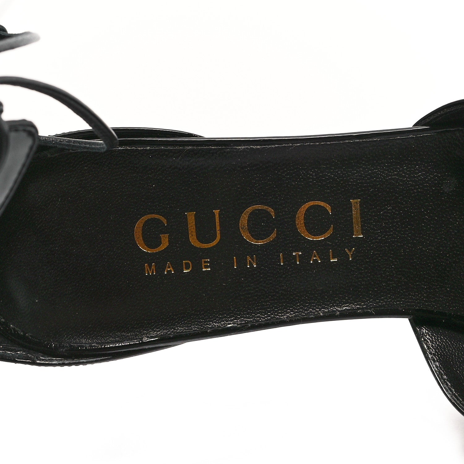 Gucci Vitello Vernice Soft Nappa Priscilla Ankle Cuff Pumps 41 Black 8 of 10
