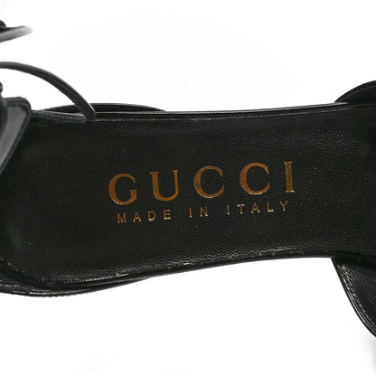 Gucci Vitello Vernice Soft Nappa Priscilla Ankle Cuff Pumps 41 Black 8 of 10