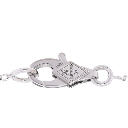Van Cleef & Arpels 18K White Gold Diamond Sweet Alhambra Pendant Necklace 4 of 8
