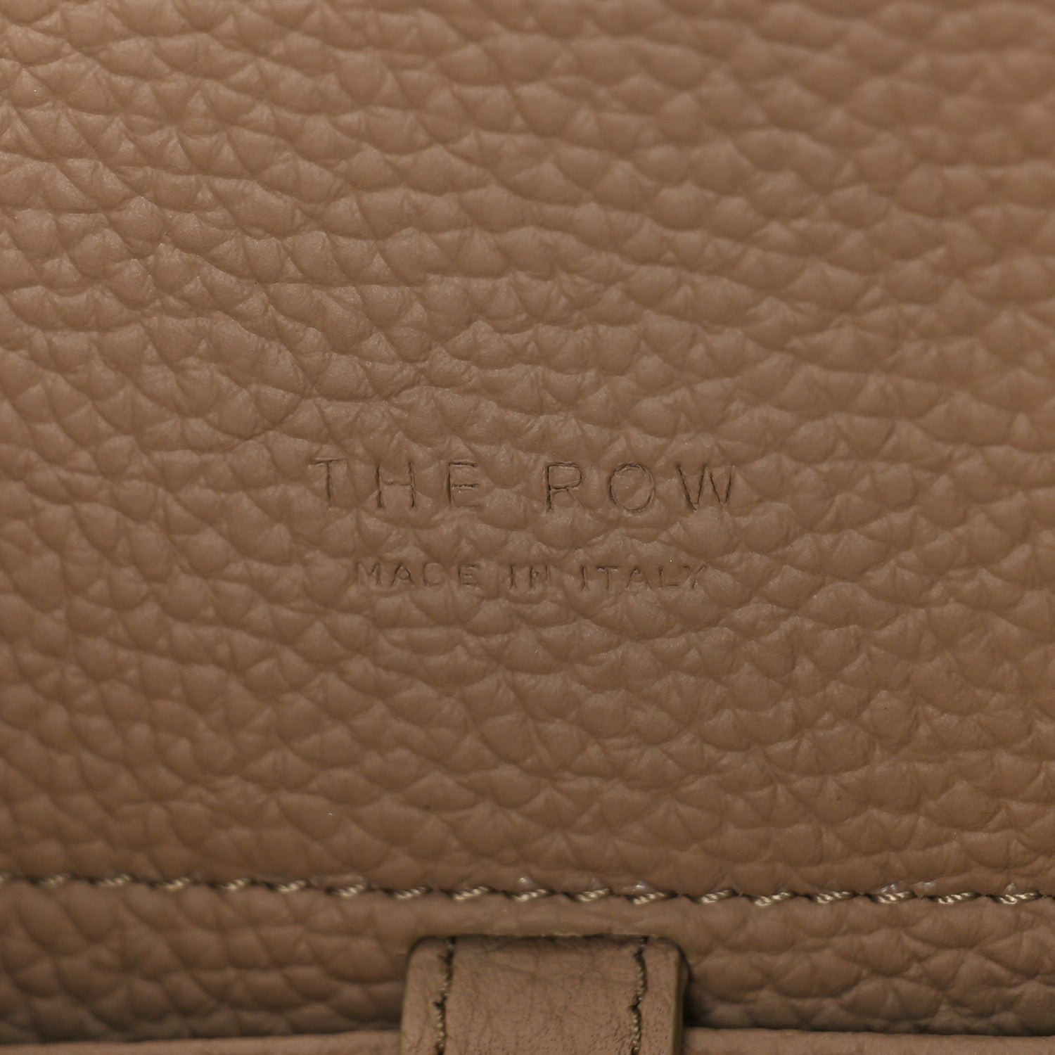 The Row Grained Calfskin Soft Margaux 10 Bag Dark Taupe 6 of 8