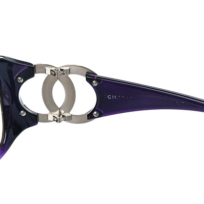 Chanel Acetate CC Sunglasses 6014 Black Purple 5 of 5