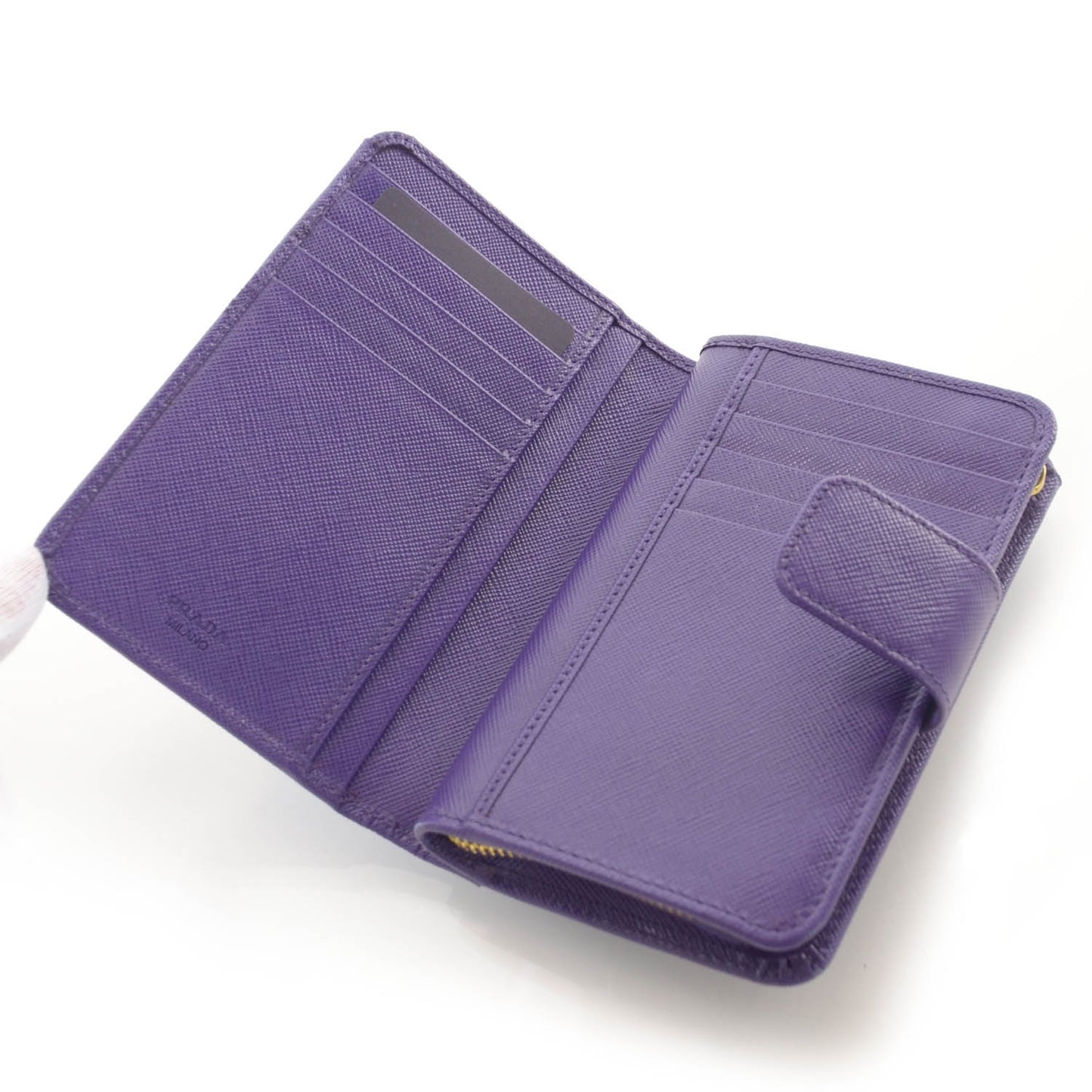 Saffiano Compact Wallet Viola